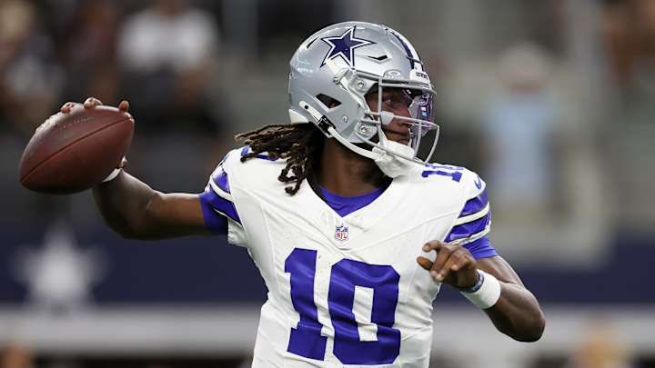 Joe Milton tonight: 

10/18 completions/attempts 
132 passing yards 
1 touchdown 
33 rushing yards 
1 rushing touchdown 

How would you grade his performance? 

#DallasCowboys