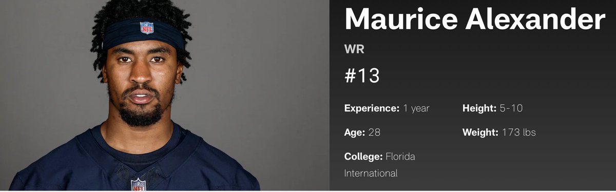 #Bears WR Maurice Alexander deserves a spot