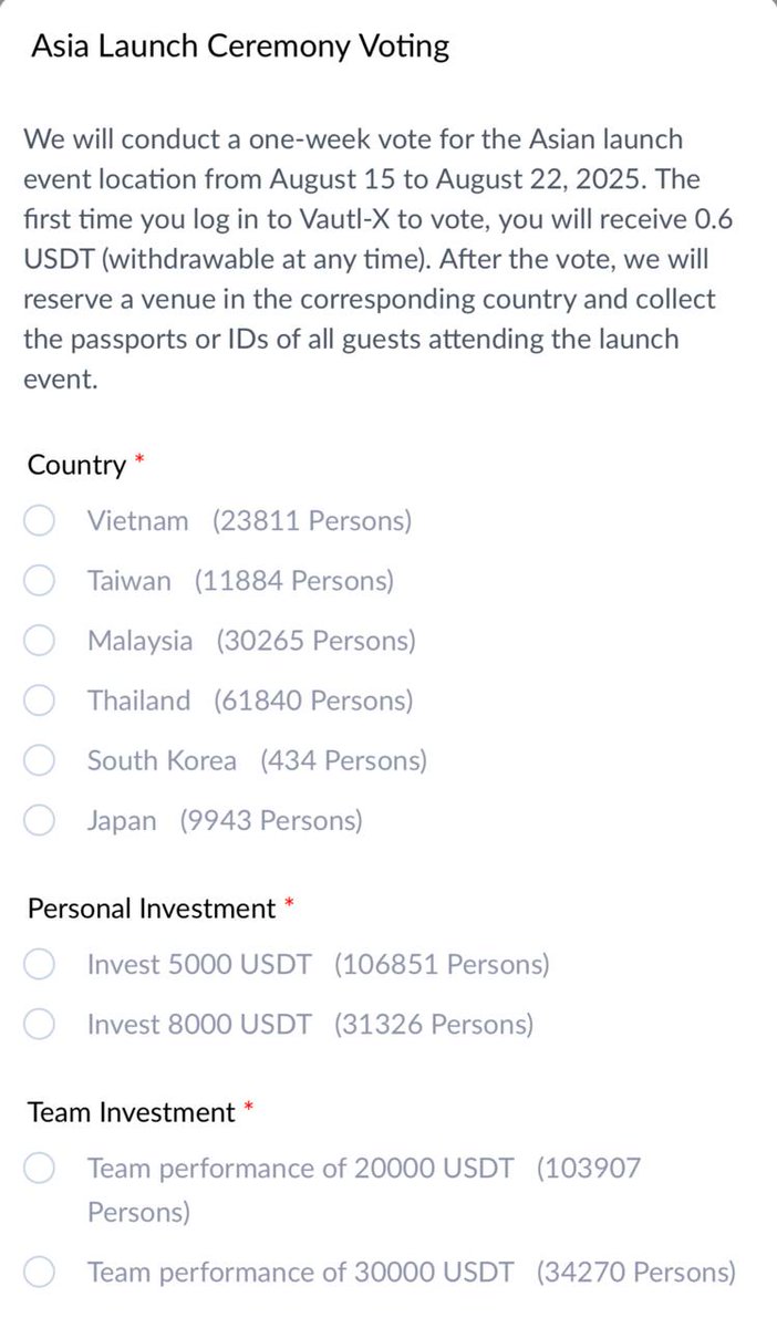Based on the voting results, we will hold an Asian launch event in Bangkok, Thailand. The specific schedule for the Bangkok event will be announced at a later date.