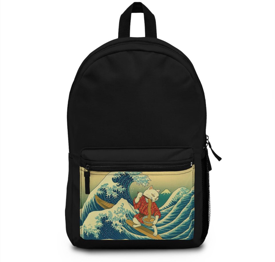 jpcatstudio's tweet image. 🌊🍜 Surf’s up with ramen &amp;amp; cats! 🐾
Our Ukiyo-e Cat Backpack blends Hokusai-inspired waves with playful ramen &amp;amp; cat art.
Perfect for school, travel, or beach days – and a unique gift for cat lovers! 
🛒 japanesecatstudiohq.etsy.com
#ramencat #ukiyoe #catbackpack #etsyfinds #catgift