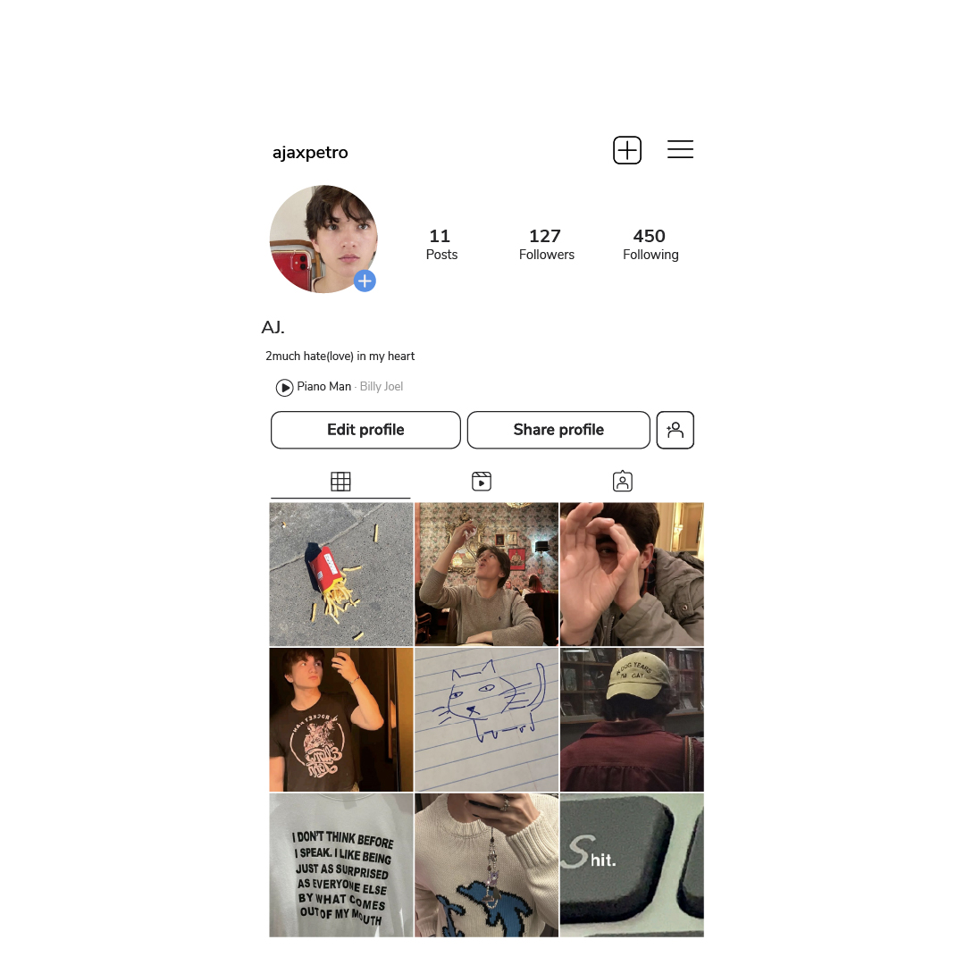 Ajax Petropolus | 16 anos

⠀⠀ ⠀ ⠀⠀ Been tryna hide that I'm still here stuck in your hell . . .