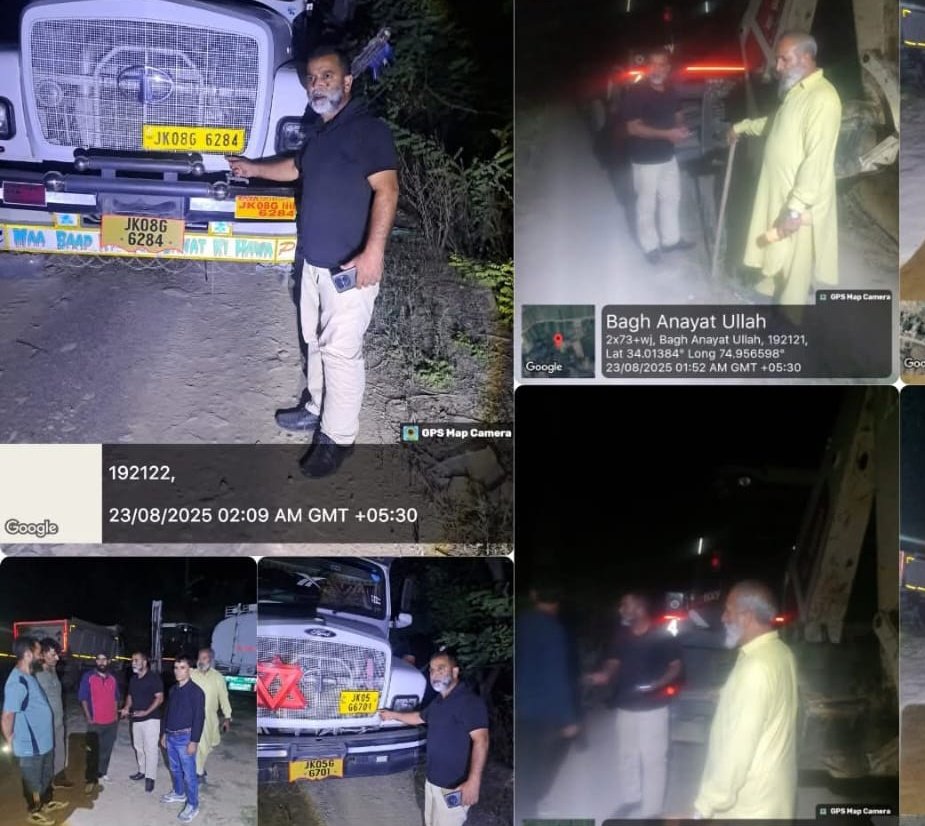 Acting tough on complaint received regarding illegal extraction of clay in Konibal Pampore and adjacent areas , DMO Pulwama along with his team seized Thirteen (13) vehicles  including Two JCBs  and ELEVEN (11) Dumpers. The Full night operation is a measure of deterrence against