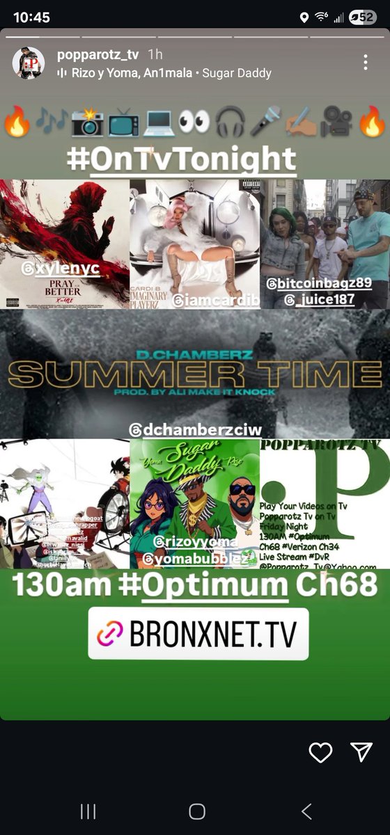 Tonight Tune in to <a href="/POPPAROTZ_Tv/">Popparotz TV</a> where they will be airing <a href="/XYLENyC/">X-YLE</a> new video for his single "Run it Up" in NY channel 68 on Optimum or click the link
bronxnet.org/watch/?fbclid=…