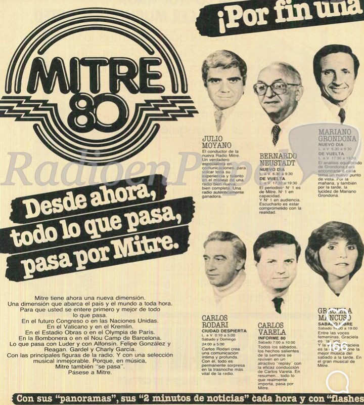Radio Mitre y su historial negro (?), exceptuamos a Carlos Rodari -belleza de voz- y a Graciela Mancuso -pionera del streaming con "Imagen de radio" con Beto Badía conducción-