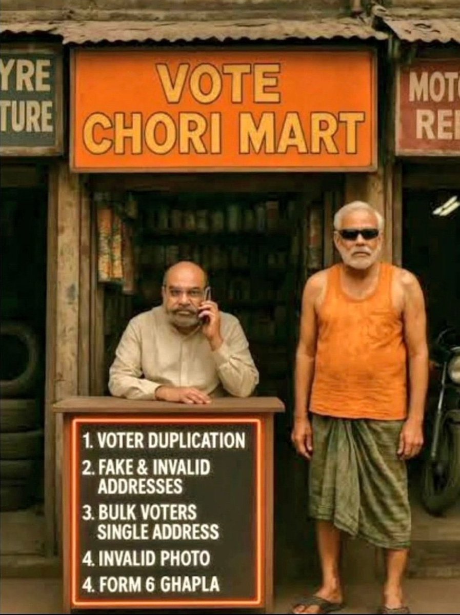 वोट चोर!
 गद्दी छोड़ l
वैसे अब दुकान डाल ही देनी चाहिए।