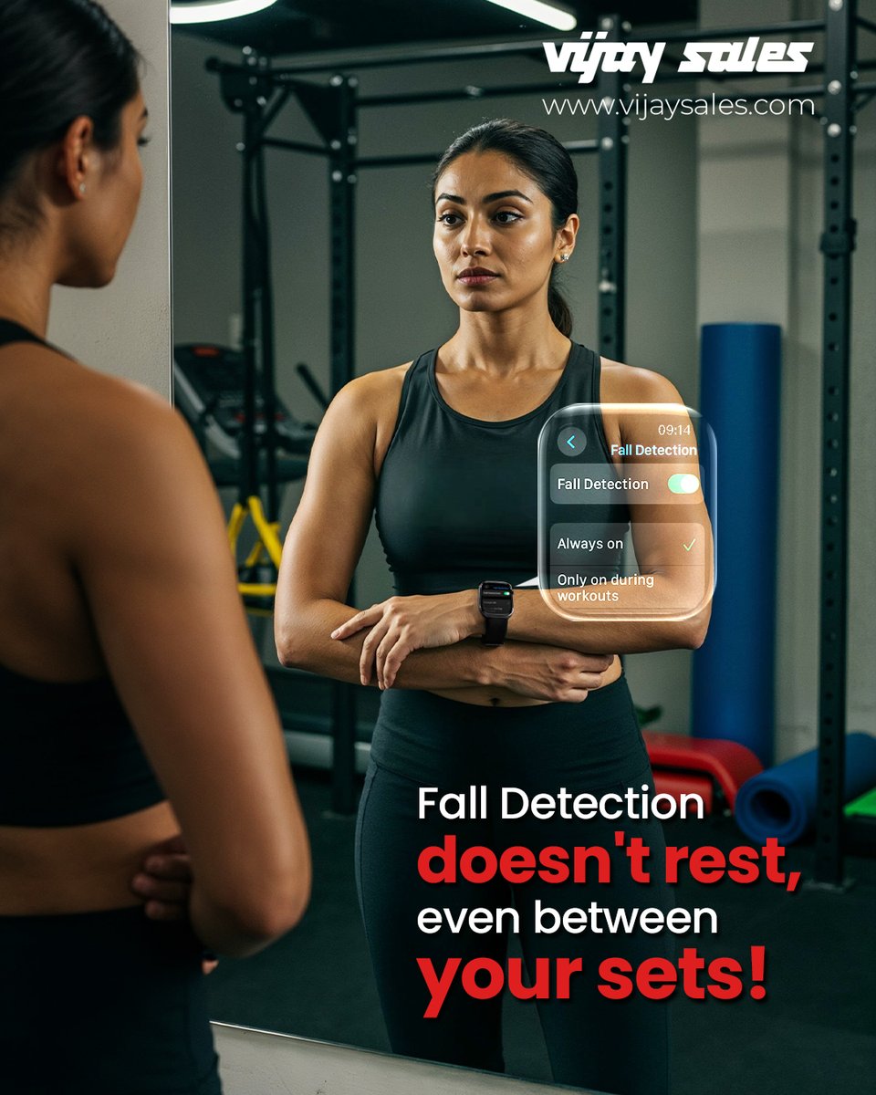 VijaySales's tweet image. The most reliable workout partner you’ll ever have!😎
#VijaySales #AppleWatch #FallDetection #FitnessGoals #WorkoutPartner #Gym #WorkoutMotivation #TechForFitness #SmartWearables #BestDeals #ShopNow #BuyNow