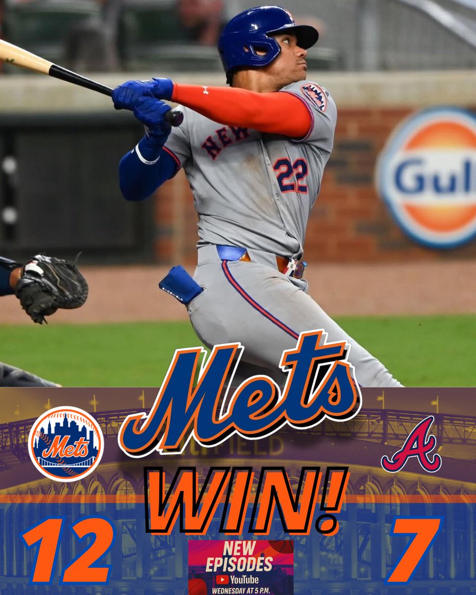 theOzoneshow's tweet image. Mets bats exploded in ATL! 💥 12–7 win behind Juan Soto’s HR + 4 RBIs, Baty’s 3 hits &amp;amp; Lindor scoring twice. 21 total hits had the Braves chasing all night! #MetsWin #LetsGoMets #LGM #TheOZoneShow