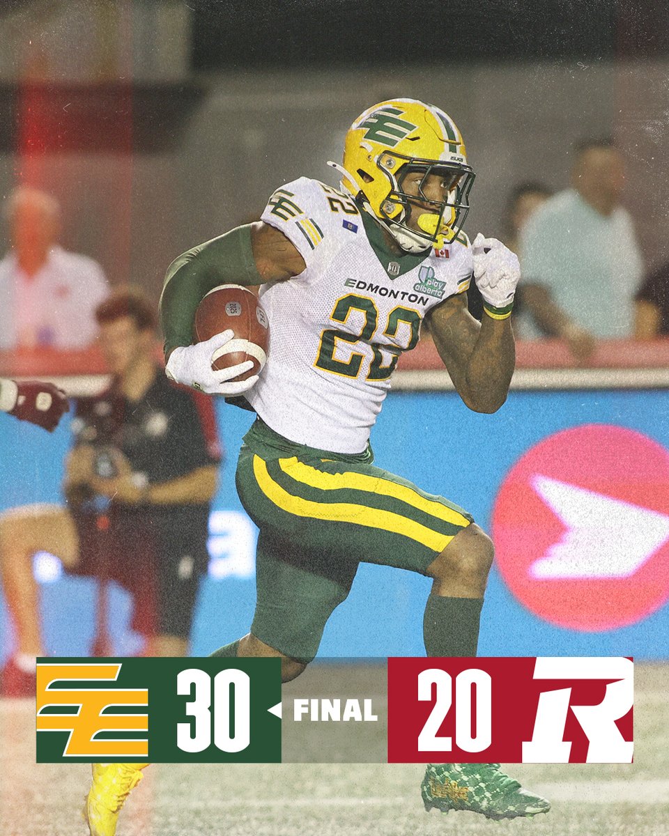 The Edmonton Elks win three straight.

#CFL
