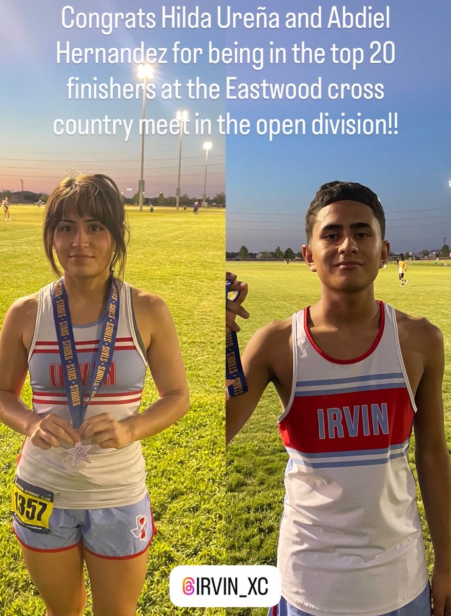 Congrats to our Irvin XC!!! 💪🏼💪🏼🏃🏻‍♀️🏃🏻‍♂️🚀 <a href="/EPISDathletics/">EPISD ATHLETICS</a>