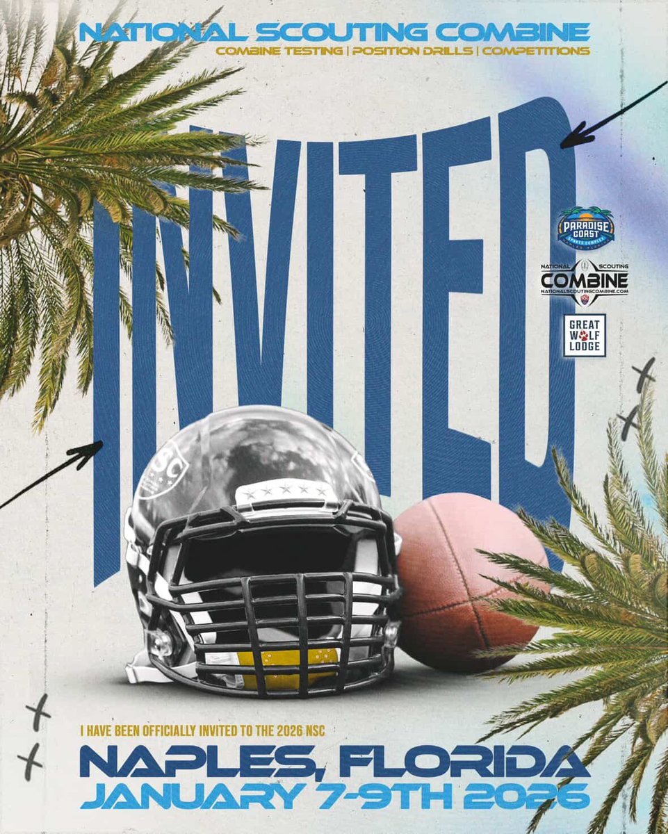 jeremiah lewis (@jlew_104) on Twitter photo Thankful to receive an official invite to the 2026 National Scouting Combine in Naples, Florida from Michael Martenson!
<a href="/NSCombine/">National Scouting Combine</a> Thankful to receive an official invite to the 2026 National Scouting Combine in Naples, Florida from Michael Martenson!
<a href="/NSCombine/">National Scouting Combine</a>