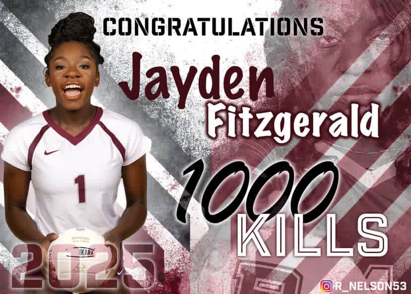 Congrats to #TAV18Blue athlete Jayden Fitzgerald for surpassing 1000 kills recently! #GoTAV