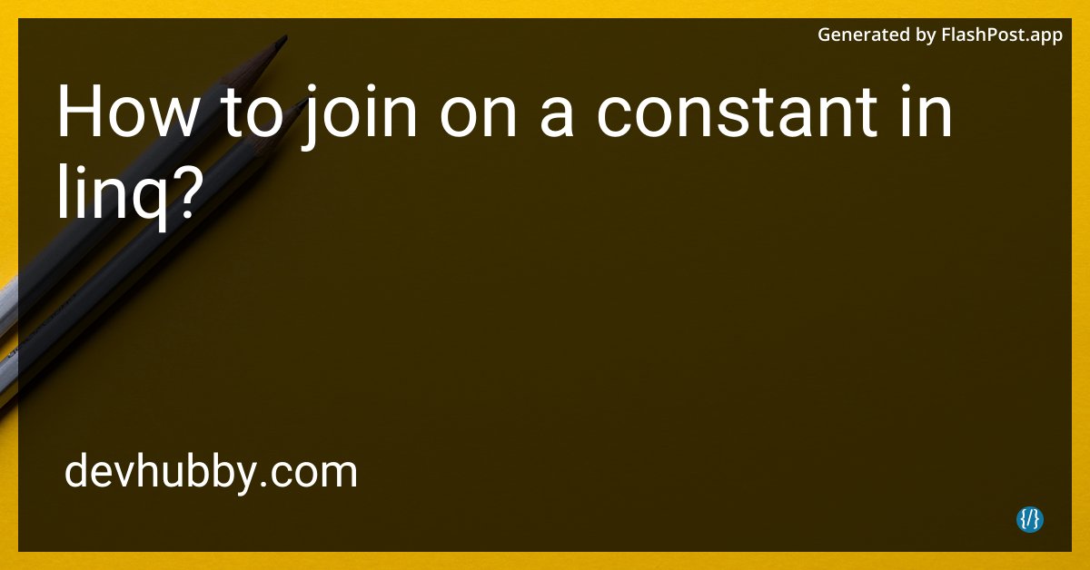 devhubbycom's tweet image. Is joining a constant in LINQ like making a soufflé—seems simple but deflates easily? 😅🥚
Source: devhubby.com/thread/how-to-…
#JoinOperations #CodeExplained #SoftwareDevelopment #BackendDevelopment #linq #constant