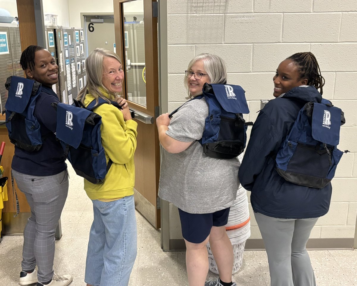 Thank you to our before and after school program, Caliday for these stylish book bags for R staff.