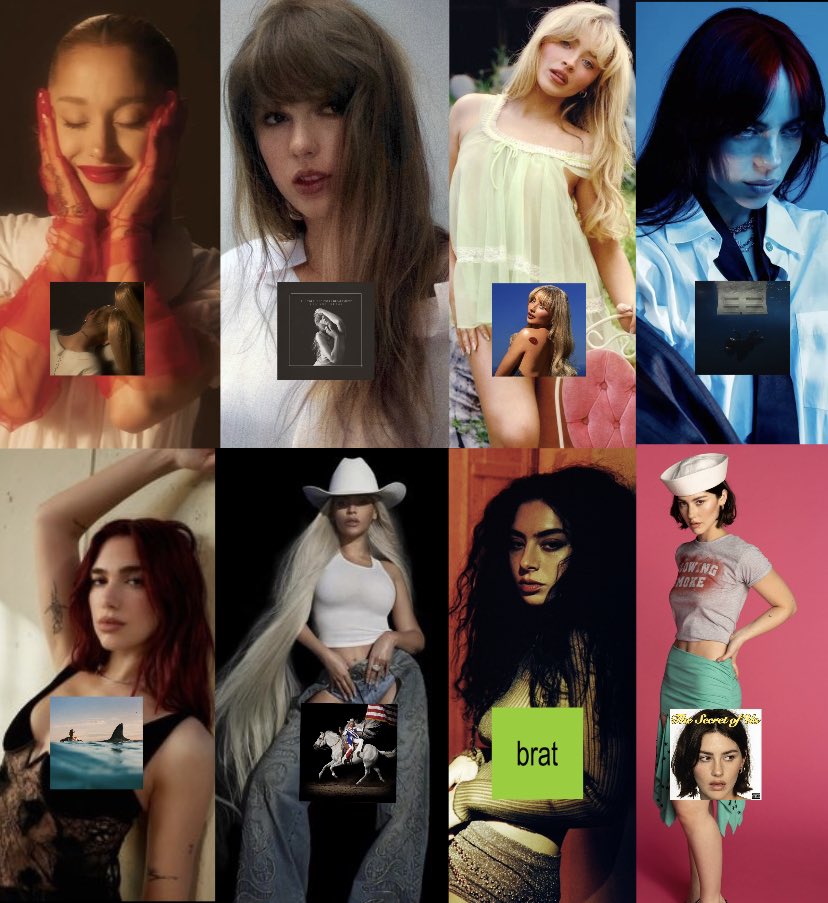 EternalXshine's tweet image. rank these 2024 albums from best to worst