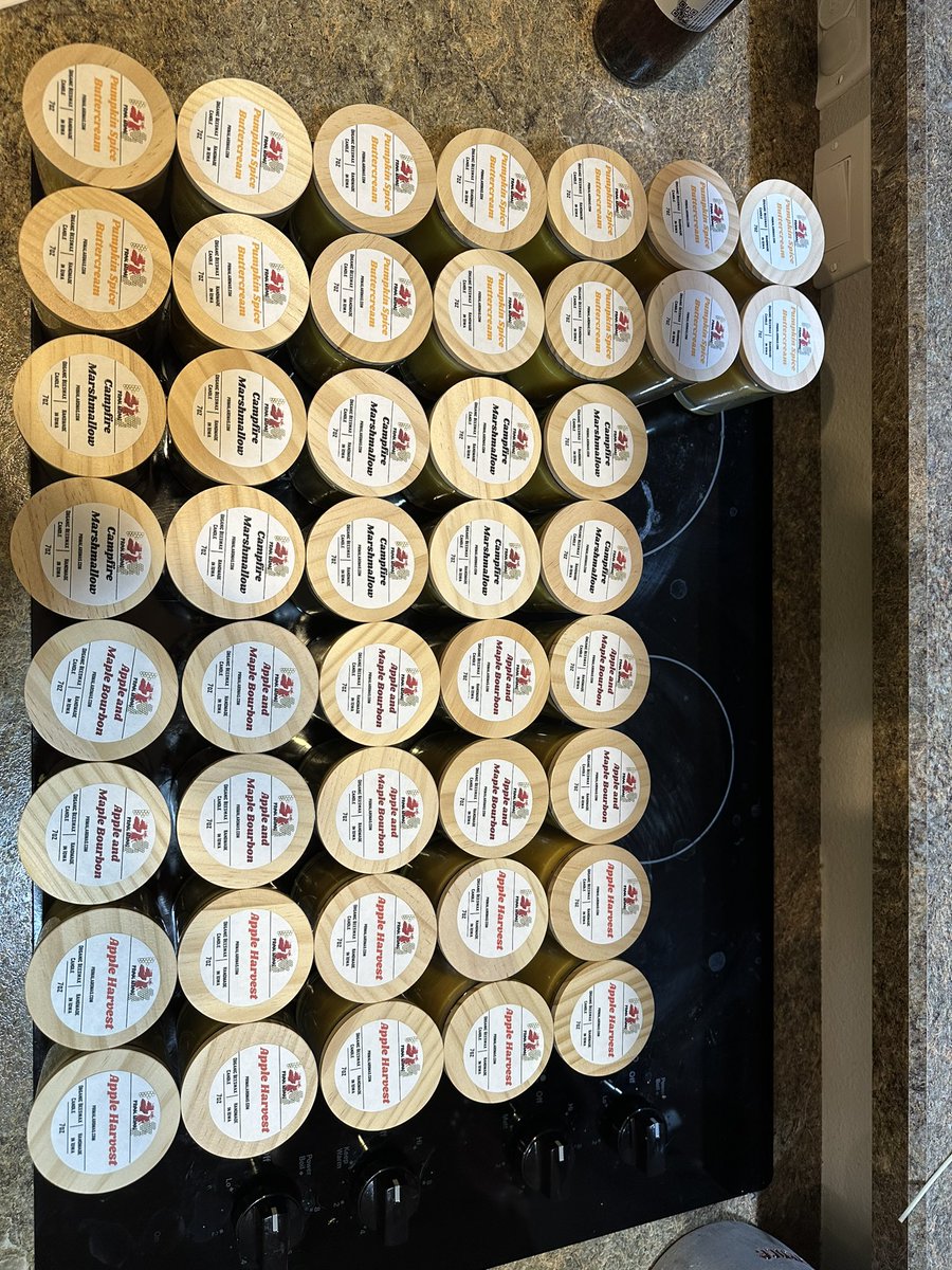 Another round of fall candles ready to burn.