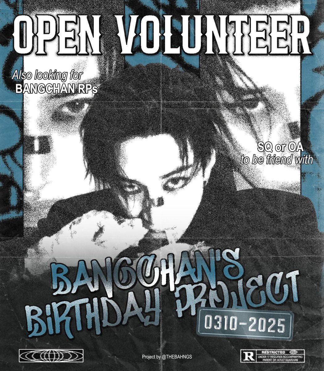 THEBAHNGS's tweet image. We are looking for volunteers to join Bangchan’s birthday project on October 3, 2025. Please help us to tag your Bangchan mutuals also your SQ/OA to be friend with. Fill in the form if you are interested, s.id/8MGxN. Thank you!