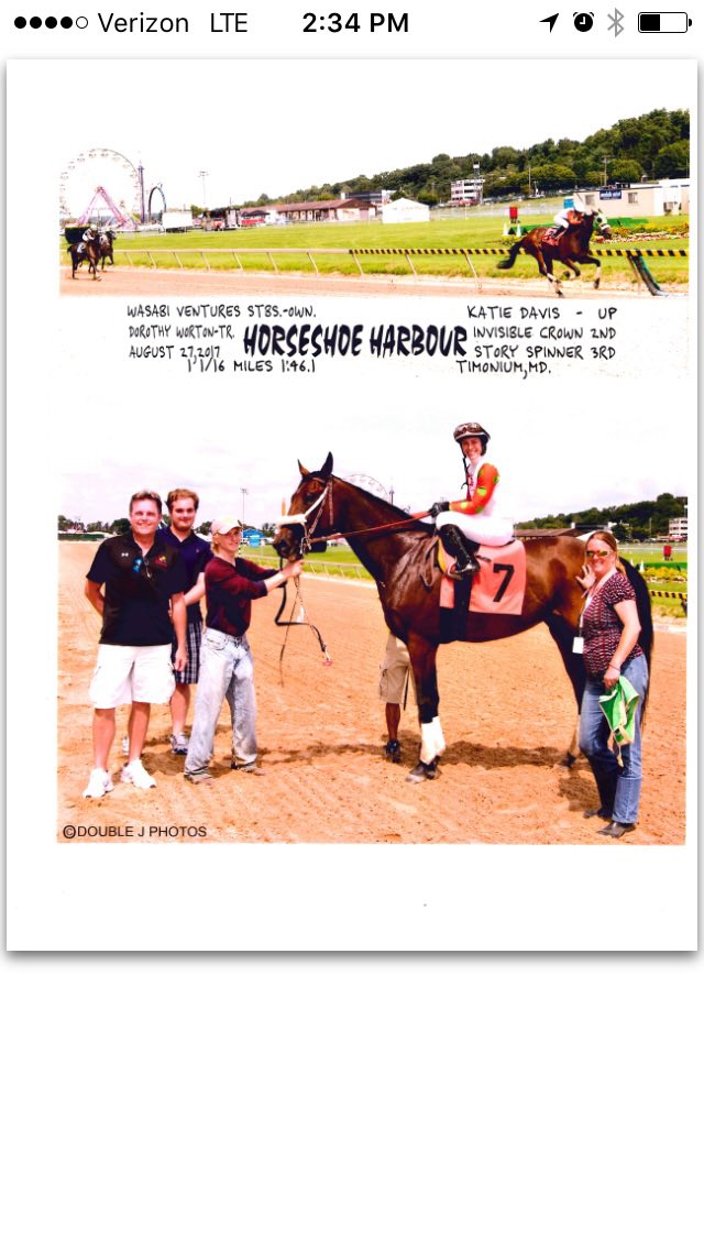 Gary Quill (@horseracingnut) on Twitter photo <a href="/jockeykdavis/">Katie Davis McCarthy</a> <a href="/TheNYRA/">NYRA (🎪)</a> Hey Katie, you helped put smiles on many faces at Timonium nearly 8 years ago <a href="/MDStateFair/">Maryland State Fair</a> aka The Big T winning aboard <a href="/WasabiStables/">WV Stables</a> Horseshoe Harbor (08/27/2017). <a href="/jockeykdavis/">Katie Davis McCarthy</a> <a href="/TheNYRA/">NYRA (🎪)</a> Hey Katie, you helped put smiles on many faces at Timonium nearly 8 years ago <a href="/MDStateFair/">Maryland State Fair</a> aka The Big T winning aboard <a href="/WasabiStables/">WV Stables</a> Horseshoe Harbor (08/27/2017).