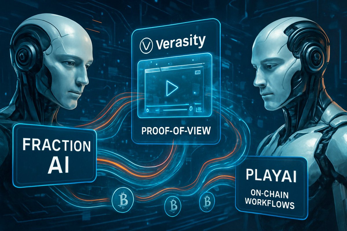 GasFeesGotMe | 𝔽rAI | π² (@gasfeesgotme) on Twitter photo Fraction AI has teamed up with <a href="/verasitytech/">Verasity (2025 ⏩)</a> and <a href="/playAInetwork/">Play AI 🎲🎮</a>
Verasity brings trusted media + anti-fraud rails.
PlayAI plugs Fraction’s competition-trained agents into on-chain workflows.
Train→score→deploy→share, all with transparency.
<a href="/FractionAI_xyz/">Fraction AI</a>
#Verasity #PlayAI Fraction AI has teamed up with <a href="/verasitytech/">Verasity (2025 ⏩)</a> and <a href="/playAInetwork/">Play AI 🎲🎮</a>
Verasity brings trusted media + anti-fraud rails.
PlayAI plugs Fraction’s competition-trained agents into on-chain workflows.
Train→score→deploy→share, all with transparency.
<a href="/FractionAI_xyz/">Fraction AI</a>
#Verasity #PlayAI