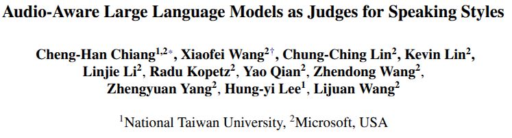 🎉 Excited to share that our paper on audio-LLM-as-a-judge has been accepted to EMNLP 2025 Findings!
🔗 arxiv.org/abs/2506.05984…
🗝️ Highlights:
🧑‍⚖️ Agreement between human and audio-LLM-judge can be as high as human-human agreements
👑 Gemini-2.5-pro outperforms GPT-4o-audio as a