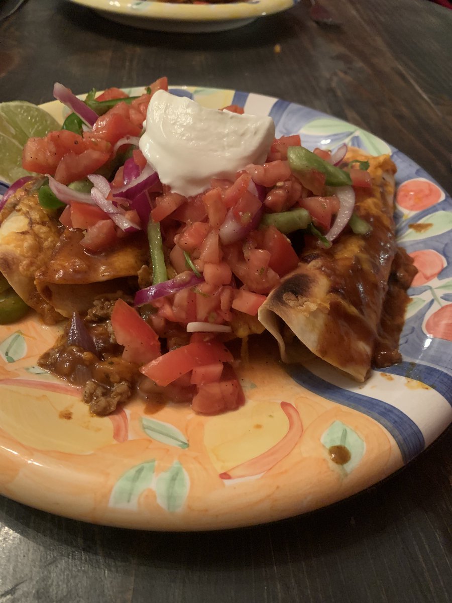 Natalia made me enchiladas, I’ve never had these before.