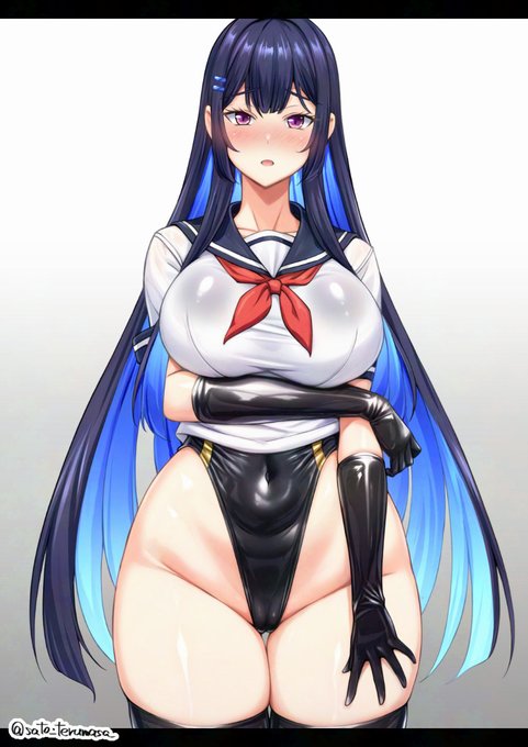 セーラーハイレグ競泳水着な織華 