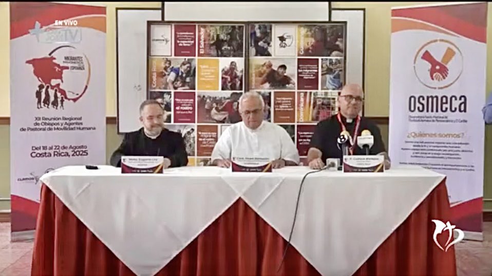 Con Misa en #CostaRica agradecimos a Dios la XII Reunión regional de obispos y agentes de Pastoral de Movilidad Humana, que contó con la presencia del Card. Baggio. #MariaReina nos demuestra que Dios premia a los que lo aman y aman al prójimo ¡A echarle ganas!