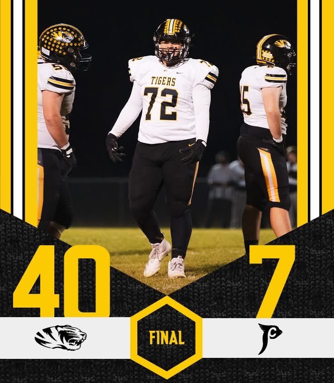 TIGERS 40
CARDINALS 7
FINAL

#TigersFootball 
#FearTheRoar 
#BringBacktheGold