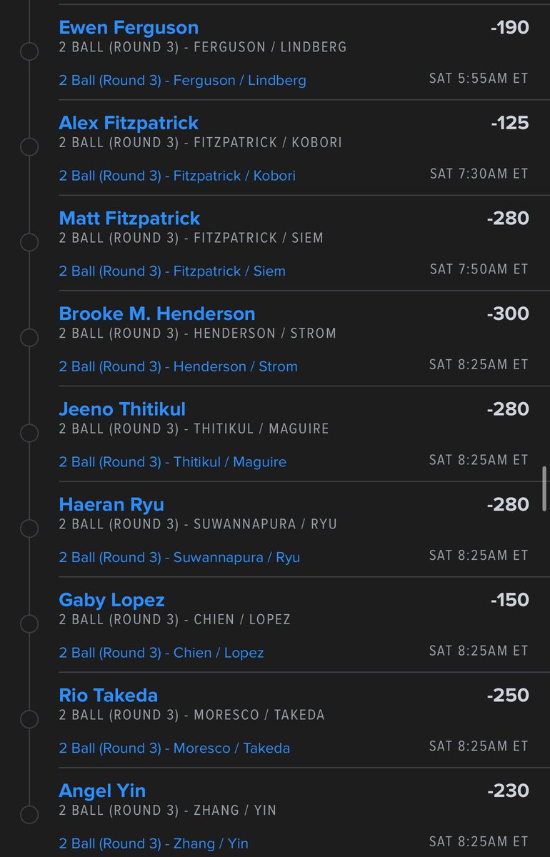 tadpolebe2021's tweet image. ⛳️ LPGA &amp;amp; DPW R3 2 ball mega. It’s not really that outrageous. 6 players from each tournament to do their thing. I’ll break it down some like we had today. But with 2 ball, we need double the props because of odds. Y’all get this Like + Retweet with cash apps. Doing one in min