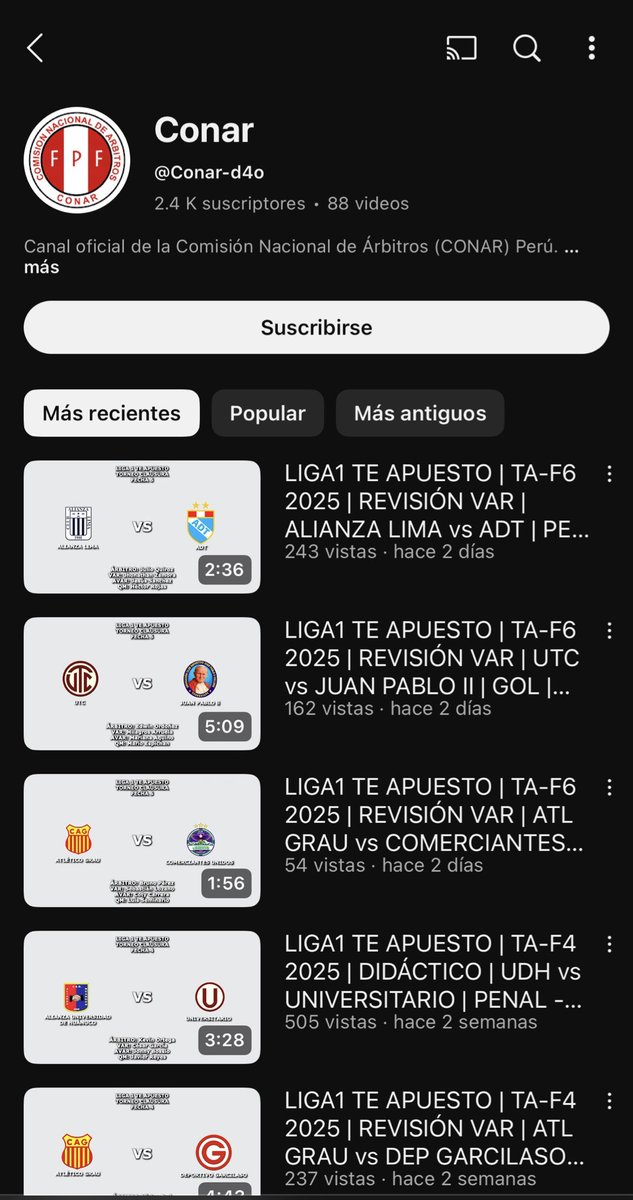 🔇 Han pasado 5 días y aún la #CONAR no publica el audio del VAR de la jugada más polémica del fin de semana pasado. Jugada por la cual <a href="/Universitario/">Universitario</a> no sumó 3 puntos. 

⚠️ Árbitro principal: Pablo Lopez Ramos. 

⚠️ Encargado del VAR: Cesar García Sarmiento.