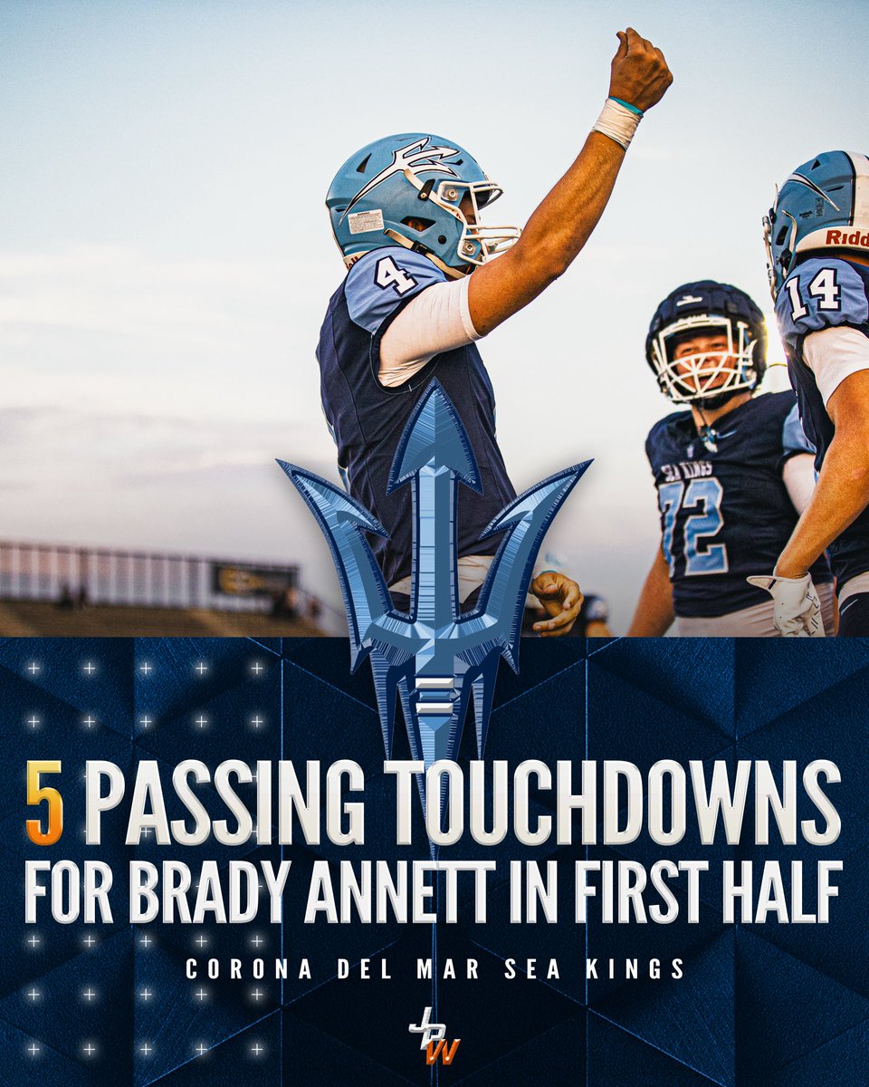 JPWest Media (@jpwestmedia) on Twitter photo 5 Passing Touchdowns in the first half from Corona Del Mar’s Brady Annett in the season opener vs Rancho Verde
Corona Del Mar leads 41-0 at the end of the half
Photo: Jeremy Westerbeck (<a href="/jpwesterbeck/">Jeremy Westerbeck</a>) 5 Passing Touchdowns in the first half from Corona Del Mar’s Brady Annett in the season opener vs Rancho Verde
Corona Del Mar leads 41-0 at the end of the half
Photo: Jeremy Westerbeck (<a href="/jpwesterbeck/">Jeremy Westerbeck</a>)