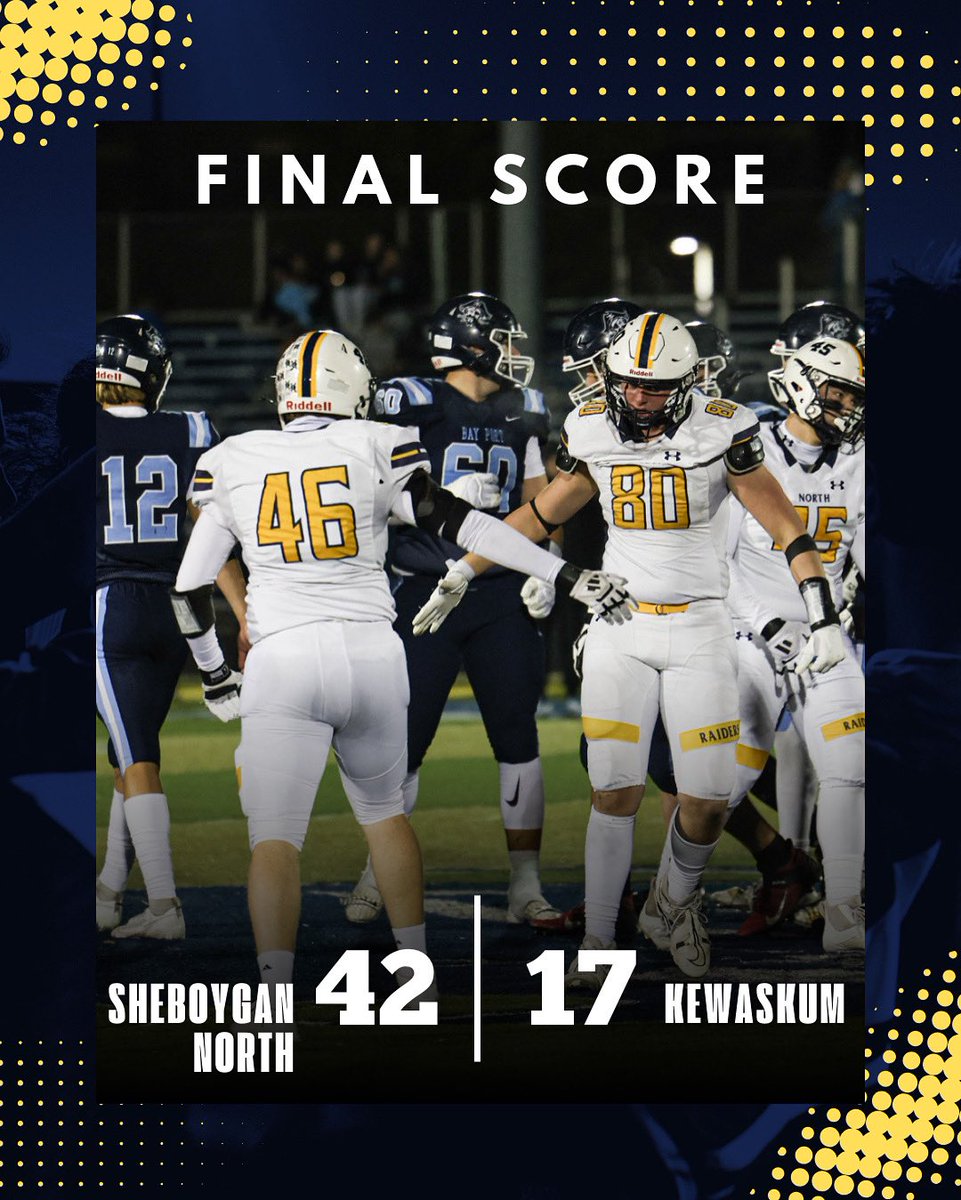 Starting off the season with a win! Great job tonight raiders, way to leave it all on the field! #WeAreNorth #BetterTogether