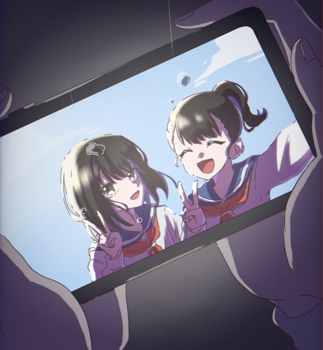 #milgram_fa   #ミルグラムファンアート

魔法ちゃんと宇宙ちゃん.....