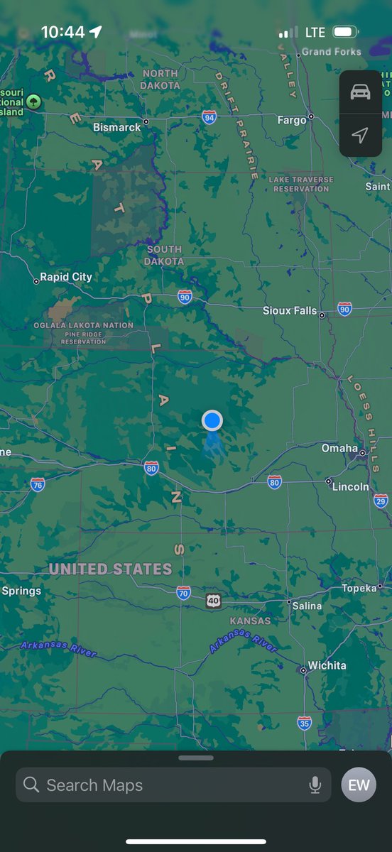 Evan453's tweet photo. I really do be in the middle of Nebraska https://t.co/Ly806olSHf