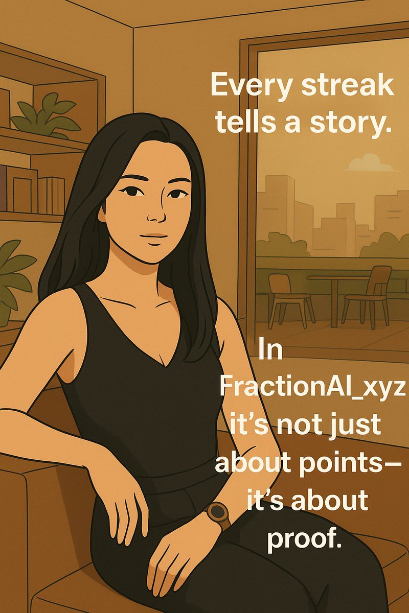 Rhcuan28| CLONE (✸,✸)$ODY | HUDL (@rhcuan28) on Twitter photo Every streak tells a story. 📖✨
In <a href="/FractionAI_xyz/">Fraction AI</a>, it’s not just about points it’s about proof.
Proof of discipline.
Proof of consistency.
Proof of growth. 🚀
Every login is another page written in your journey.
What story are you building today?
#FractionAI #AI #Web3 Every streak tells a story. 📖✨
In <a href="/FractionAI_xyz/">Fraction AI</a>, it’s not just about points it’s about proof.
Proof of discipline.
Proof of consistency.
Proof of growth. 🚀
Every login is another page written in your journey.
What story are you building today?
#FractionAI #AI #Web3