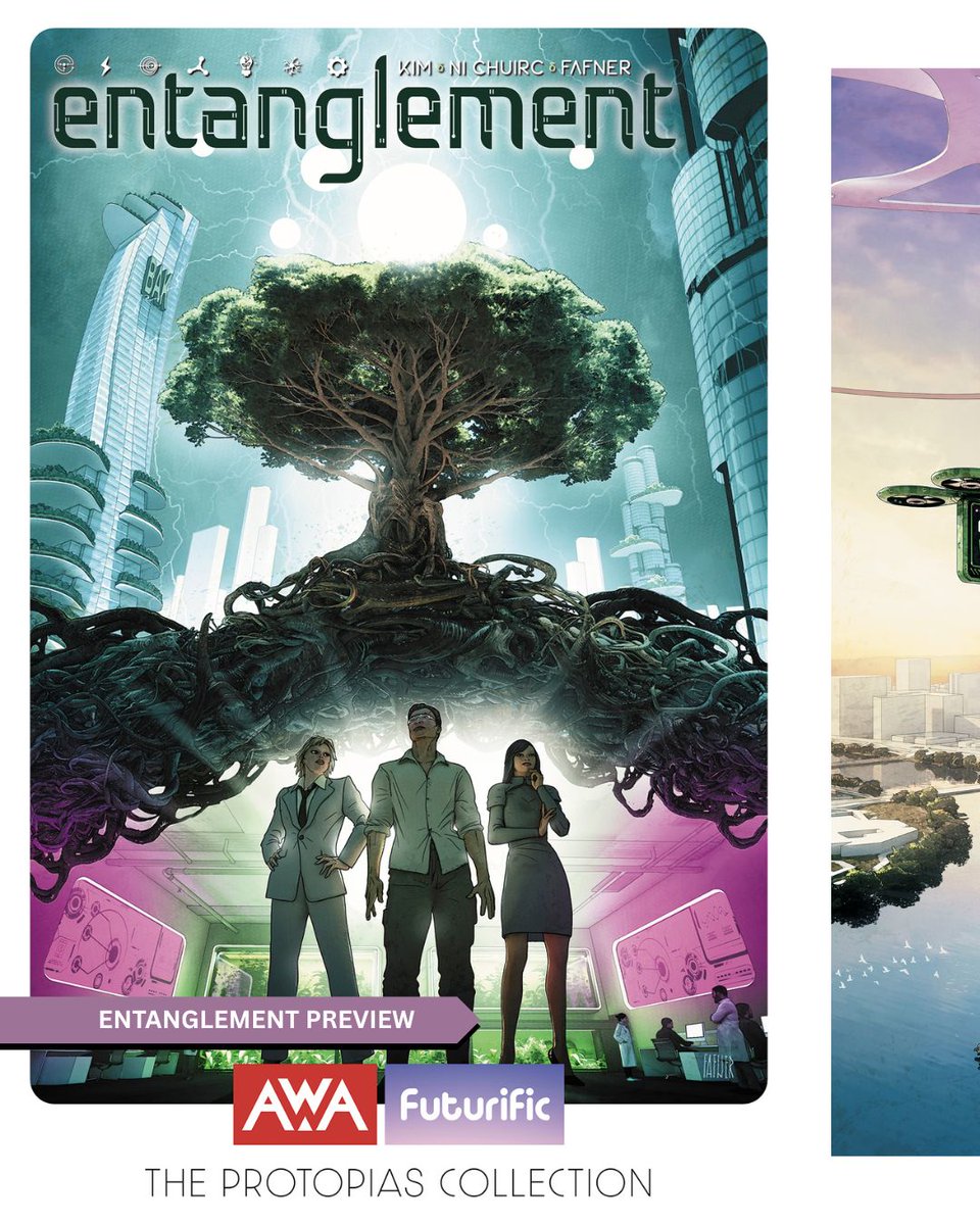 AWA_Studios's tweet photo. 🌿 ENTANGLEMENT hits comic shops next week 🌿
The green tech breakthrough. The sibling betrayal. The corporate espionage.
📚 Grab it at your local comic shop — or order now at https://t.co/ud9yzWz5Hn (link in bio).
#ProtopiasCollection #Futurific #SciFiComics #GreenTech https://t.co/fieRYTtCpo