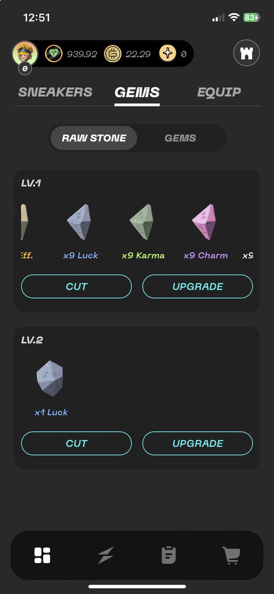 今年の9月イベントStepnGoでも開催される噂が🤔
まだ気が早いけど準備しときました💨

👶ミント
🔥バーン
💎パリチャレ

まだラック靴がないのでパリチャレ用のRawStoneを各9個ずつ買わせていただきました💎

MQは16枚、燃やせる靴は5足

Stepnの方はミント、エンハンス、パリチャレの準備しました💼