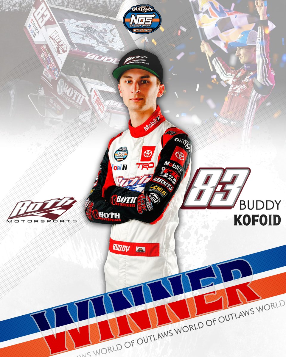 WorldofOutlaws's tweet photo. 𝗕𝗨𝗗𝗗𝗬 𝗞𝗢𝗙𝗢𝗜𝗗 𝗪𝗜𝗡𝗦 𝗔𝗧 𝗥𝗜𝗩𝗘𝗥 𝗖𝗜𝗧𝗜𝗘𝗦 𝗙𝗥𝗢𝗠 𝗡𝗜𝗡𝗧𝗛!!! https://t.co/qEWTz5EiHz