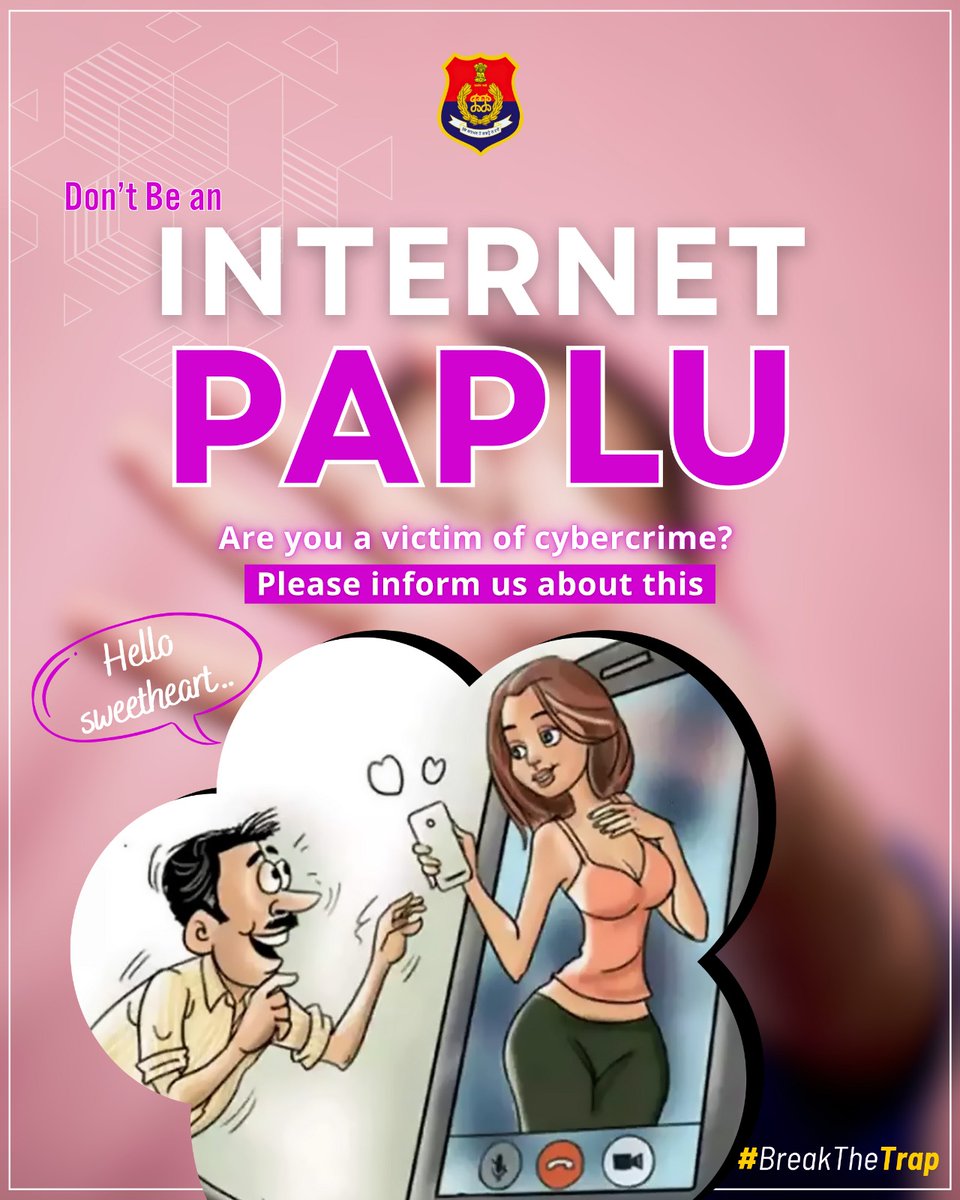 Punjab Police India (@punjabpoliceind) on Twitter photo Don’t be an internet Paplu — "Victim of cybercrime? Don’t stay silent — report it now!" #CyberSafety Don’t be an internet Paplu — "Victim of cybercrime? Don’t stay silent — report it now!" #CyberSafety