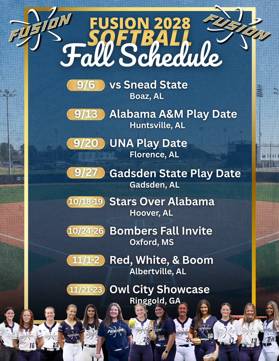 Ready for Fusion 2028/29 to get their season kicked off! Heavy practices right now to prep for a solid fall season and competition! Coaches, can’t wait for this group to meet you all. #Letsgoooo