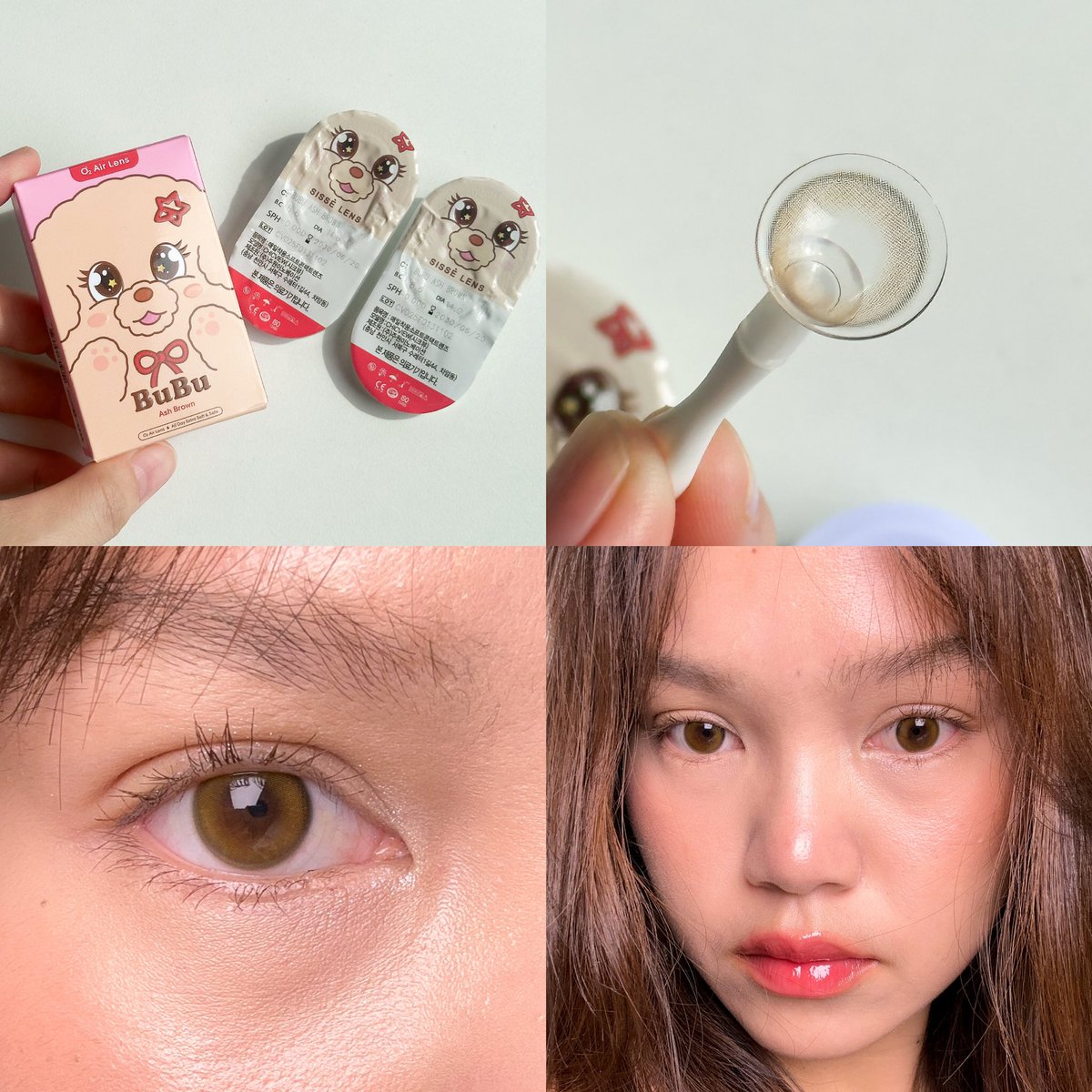เลนส์รุ่นใหม่!! SISSE LENS รุ่น BUBU Ash Brown - สีน้ำตาลลาเต้ 🐶🤎ใส่แล้วคือตาแป๋ว ดูละมุน น่ารักมากเลยอ่ะ เลนส์คือนิ่ม ใส่สบายเหมือนไม่ได้ใส่ เหมาะมากกับคนตาเซนซิทีฟ ตาไม่แห้ง ไม่เคืองตาเลย~

#sisselens #O2airlens #misslens #คอนแทคเลนส์เกาหลี