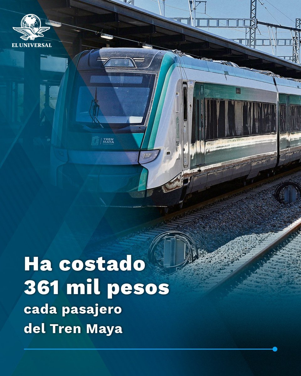 🚆 La baja concurrencia de personas en el Tren Maya sigue generando pérdidas a la megaobra creada durante la administración del expresidente Andrés Manuel López Obrador eluniversal.com.mx/nacion/ha-cost…
