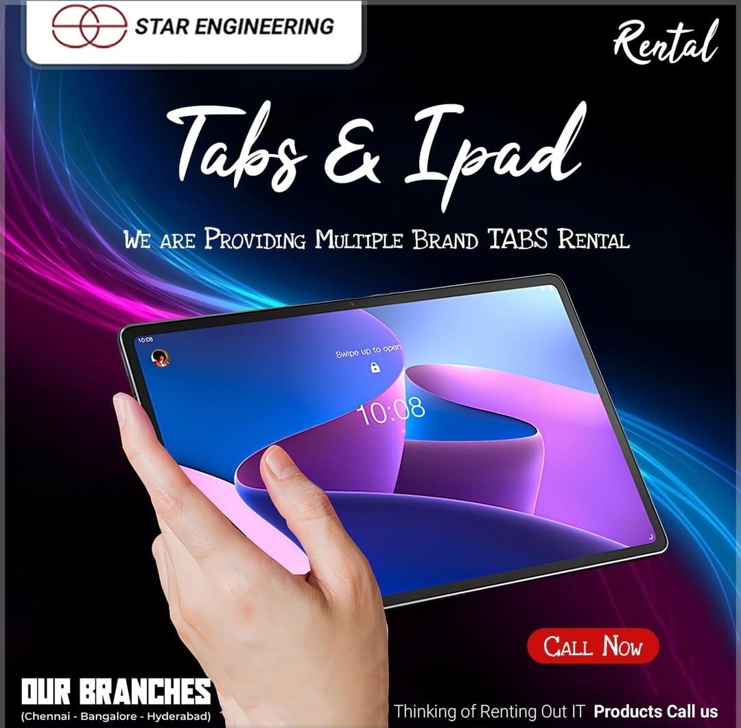 Srinivasababu AG (@sxrxix) on Twitter photo For Rentals: #Laptop | #Desktop | #Server | #Tab | #AppleProduct | #UPS.
Call: +91 99646 49795/+91 73587 74927
Mail: blrsales@starengineering.biz
Explore more: starengineering.biz
Our branches are in Chennai β Coimbatore β Bangalore β Kochi β Thiruvananthapuram β Hyderabad For Rentals: #Laptop | #Desktop | #Server | #Tab | #AppleProduct | #UPS.
Call: +91 99646 49795/+91 73587 74927
Mail: blrsales@starengineering.biz
Explore more: starengineering.biz
Our branches are in Chennai β Coimbatore β Bangalore β Kochi β Thiruvananthapuram β Hyderabad