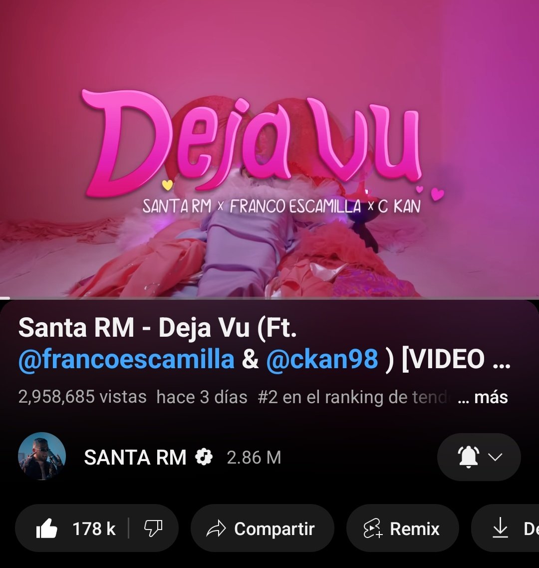 Vayan a ver el vídeo oficial de Deja vu!
Falta poco para los 3 Millones! 
youtu.be/FiZyM1ld-XU?si…