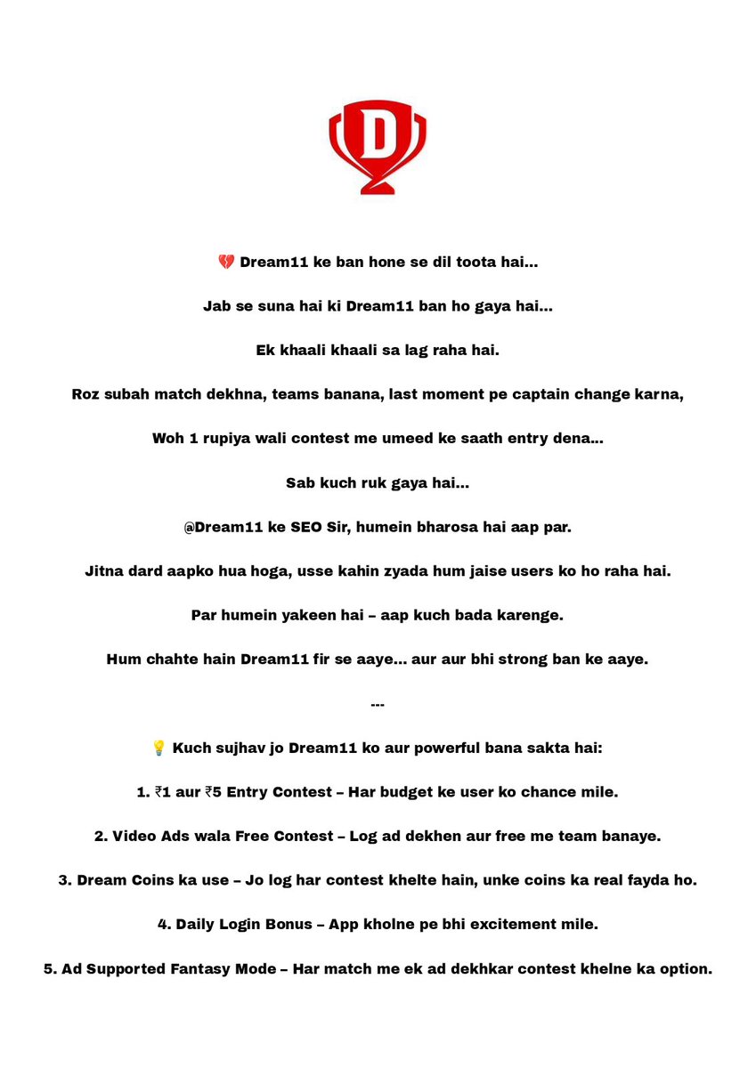 fantasydard's tweet photo. Dream11 ban https://t.co/3EwFoSMe6V