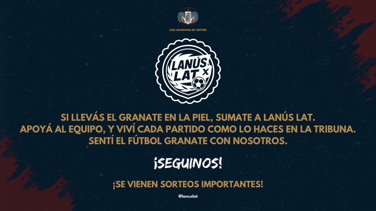 👉🏽El aliento que se vive en la Fortaleza también se siente acá.
Sumate a Lanús LAT y apoyá al equipo granate en cada paso ✨🇱🇻