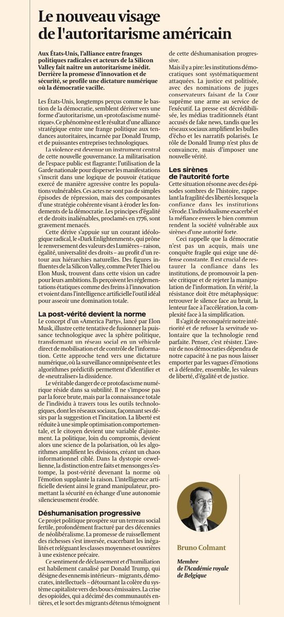 Voici une chronique que je publie dans l’écho de ce jour, dans l’esprit de l’essai que je publie sur les États-Unis.