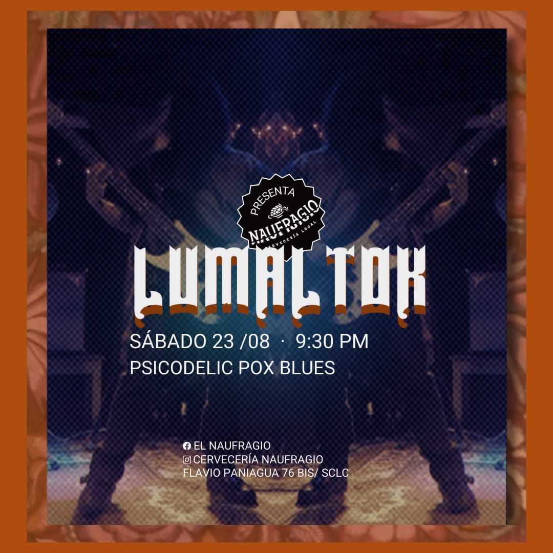 #PsicodelicPoxBlues en El Naufragio 

Sábado 23 de Agosto // 21 Horas
