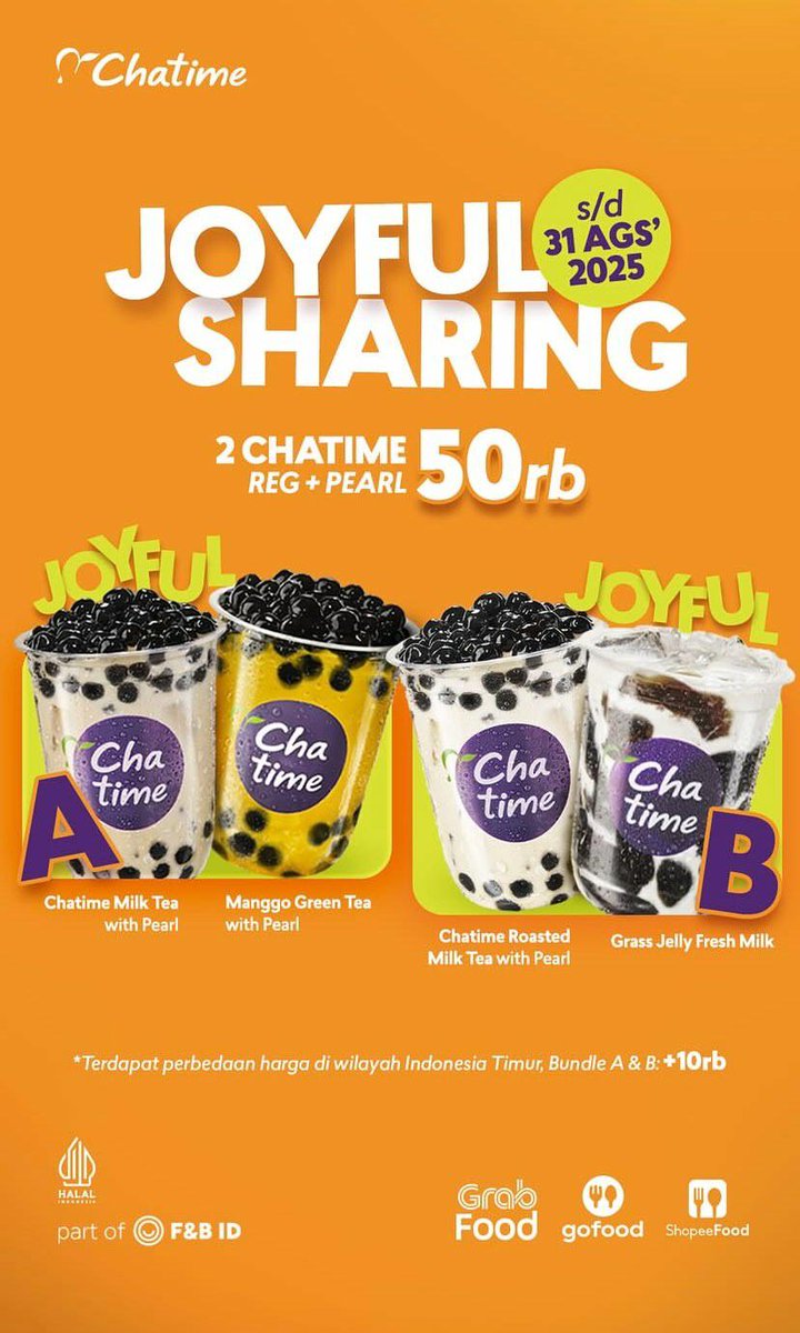 ryu_gokil's tweet photo. 🧋 WARGA PECINTA BOBA WAJIB MASUK! 🧋
‼️ Promo Chatime cuma sampai 31 Agustus ‼️
🔗 Gaskeun: https://t.co/uW2PATysxV https://t.co/dkWZ7UIaWi