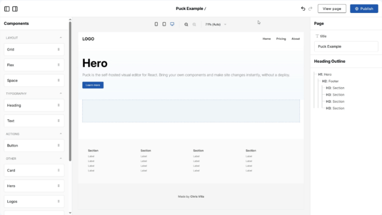 🛠️ Just embedded **Puck** into one of my React projects—and wow, it's a total game-changer.

It’s an open-source visual editor (MIT) that plugs right into your app so you can build drag-and-drop content tools with your own React components—no vendor lock-in, no extra layers to