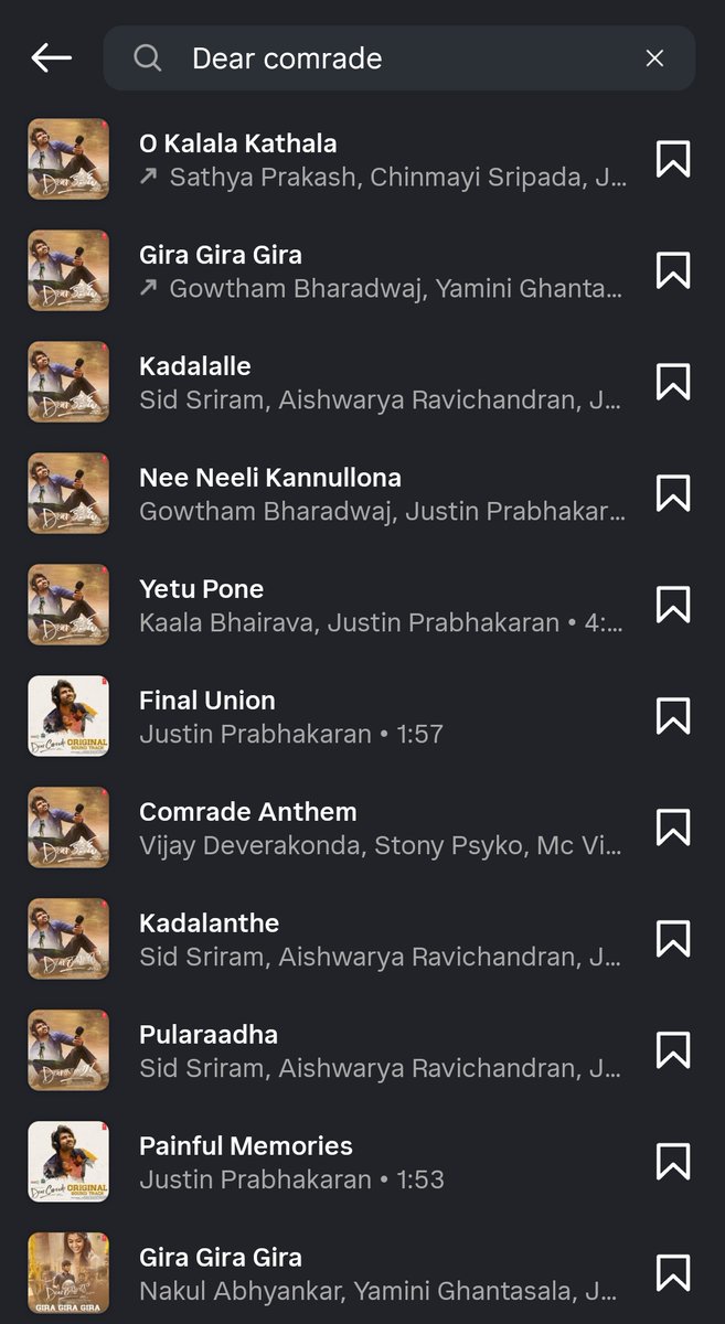 rowdyrashmika's tweet image. Finally, Dear Comrade music album is now available on Instagram Music! 🔥❤️

#DearComrade #VijayDeverakonda #RashmikaMandanna